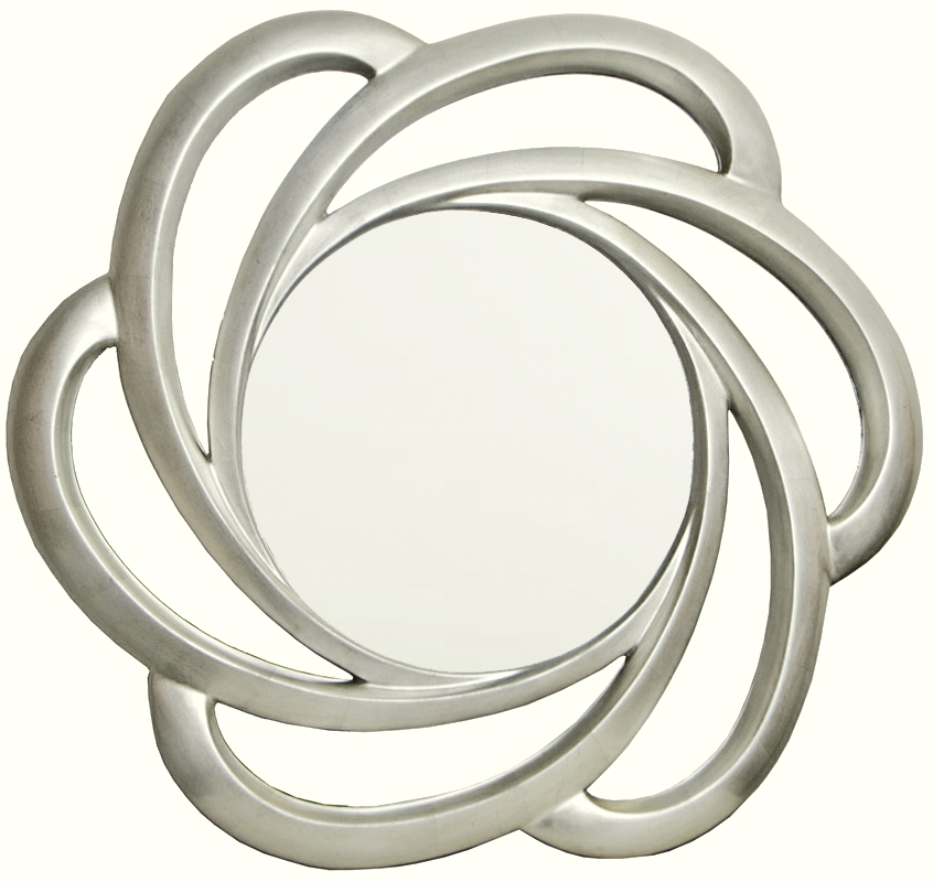 TS023 Wall décor art mirror silver modern round
